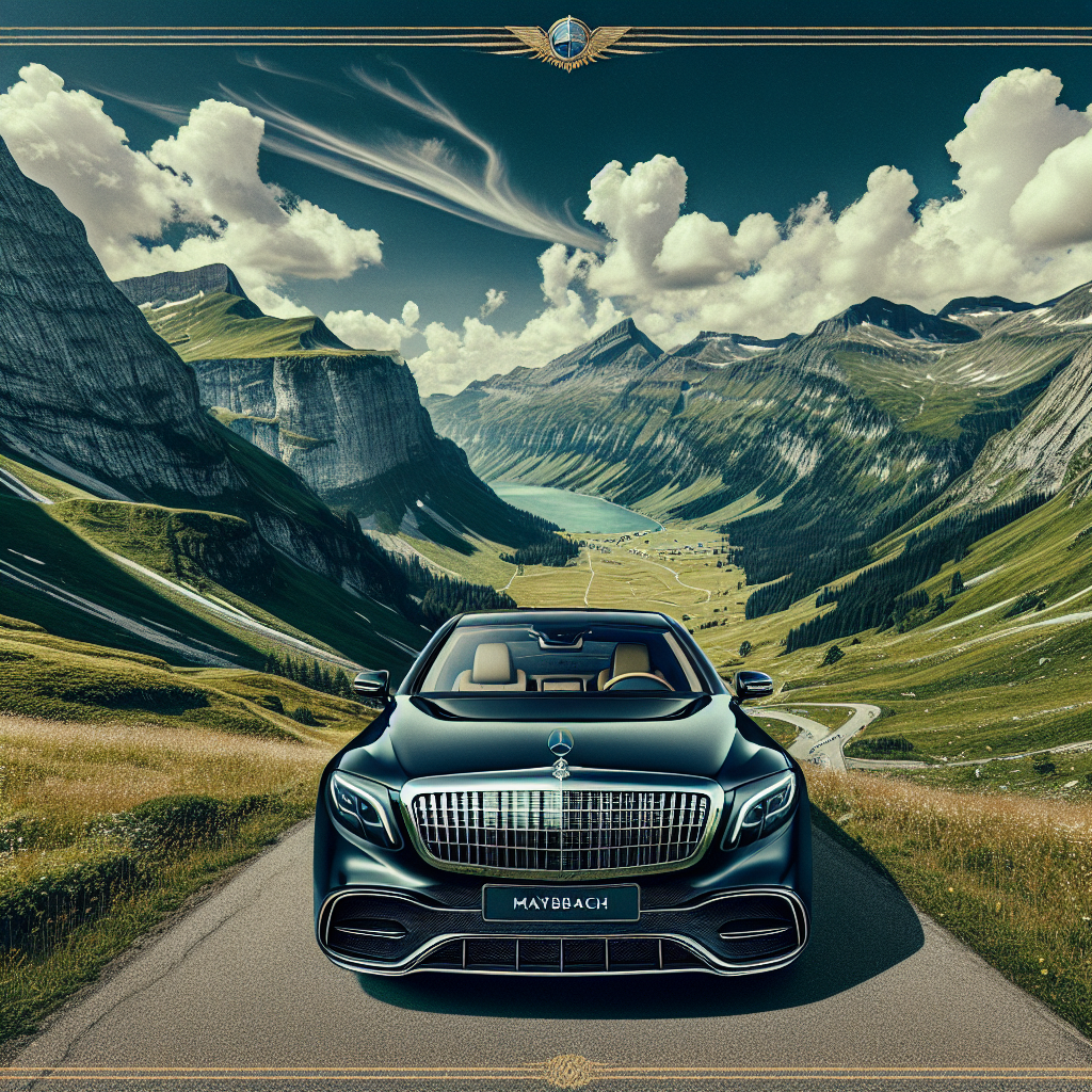 Luxury car on a scenic mountain road