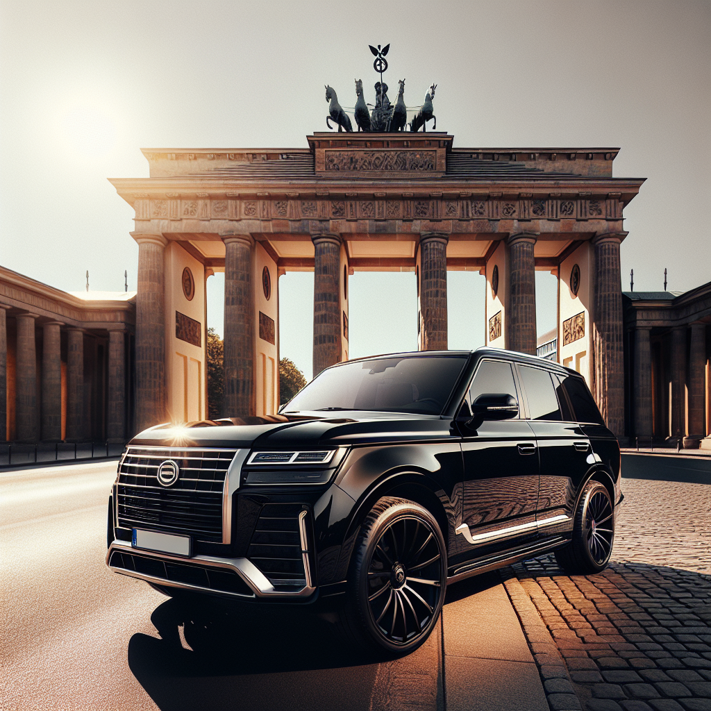 A luxury SUV parked near Brandenburg Gate