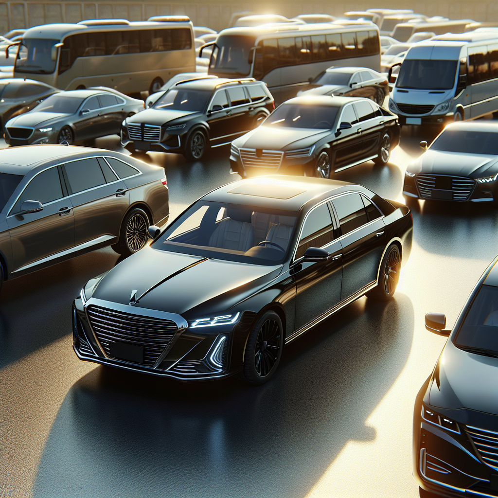 A range of Luxury Vehicles including sedans, SUVs, and minibuses