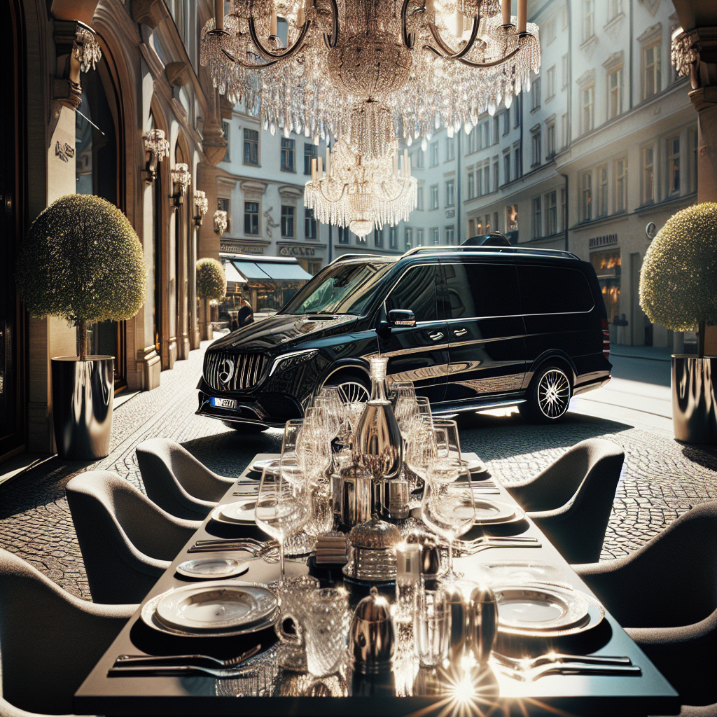 Elegant dining setup at a Michelin-starred restaurant in Munich