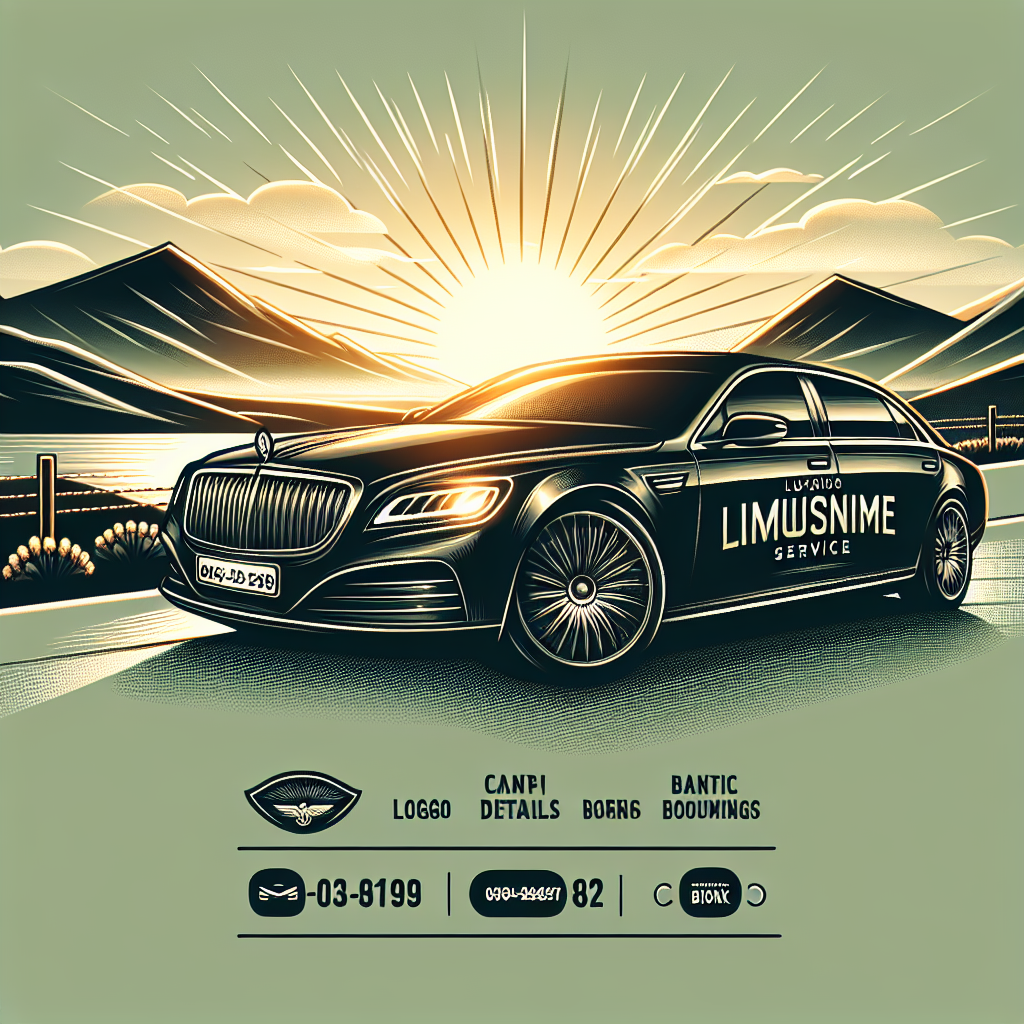 Footer image of Samuelz® Limousine Service logo with contact details and booking prompts