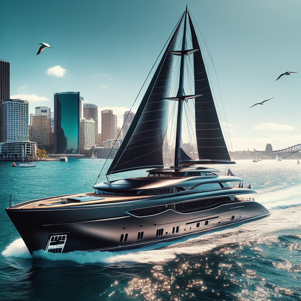 Luxury yacht sailing in Sydney Harbour