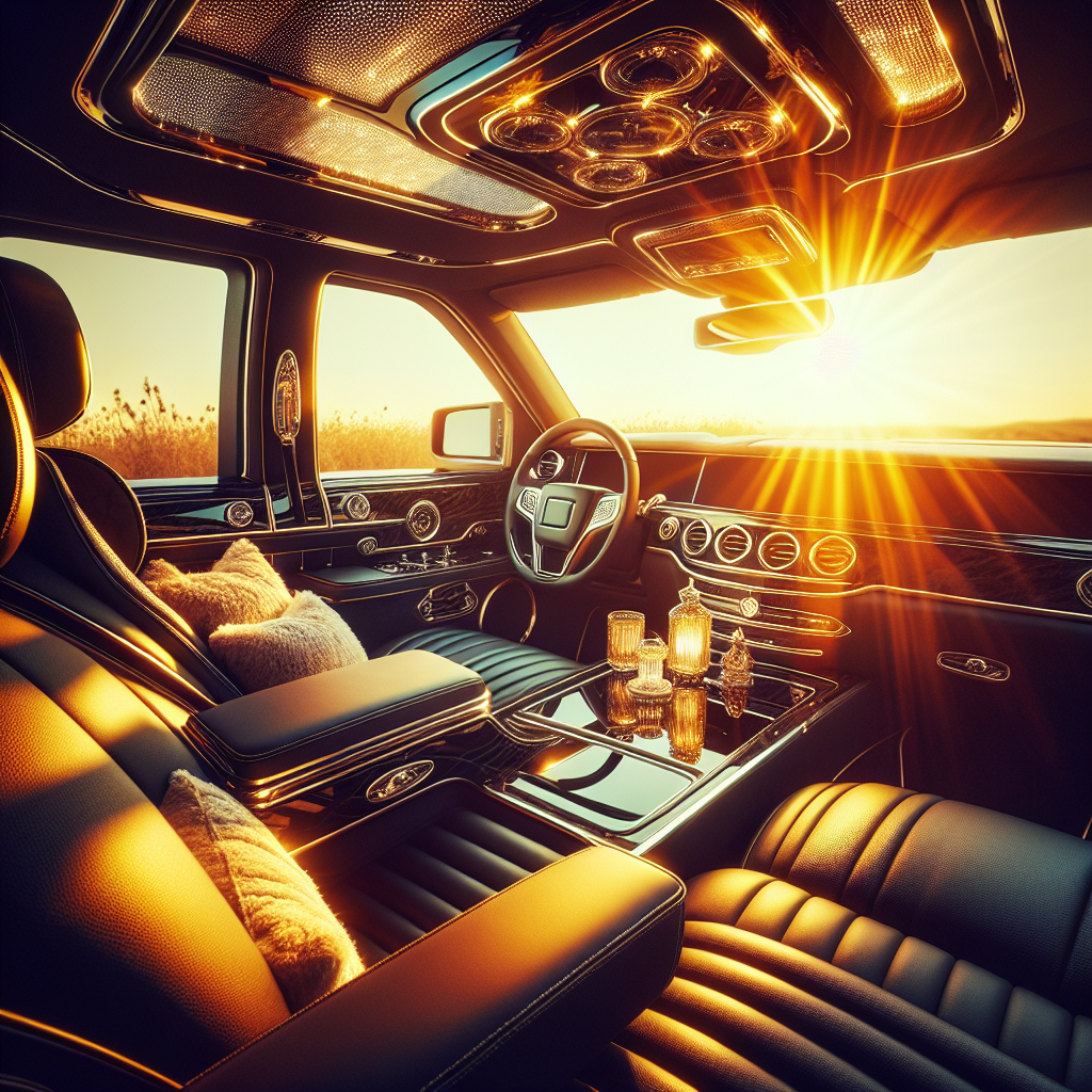 Samuelz® luxury vehicle interior showcasing comfortable seating and amenities