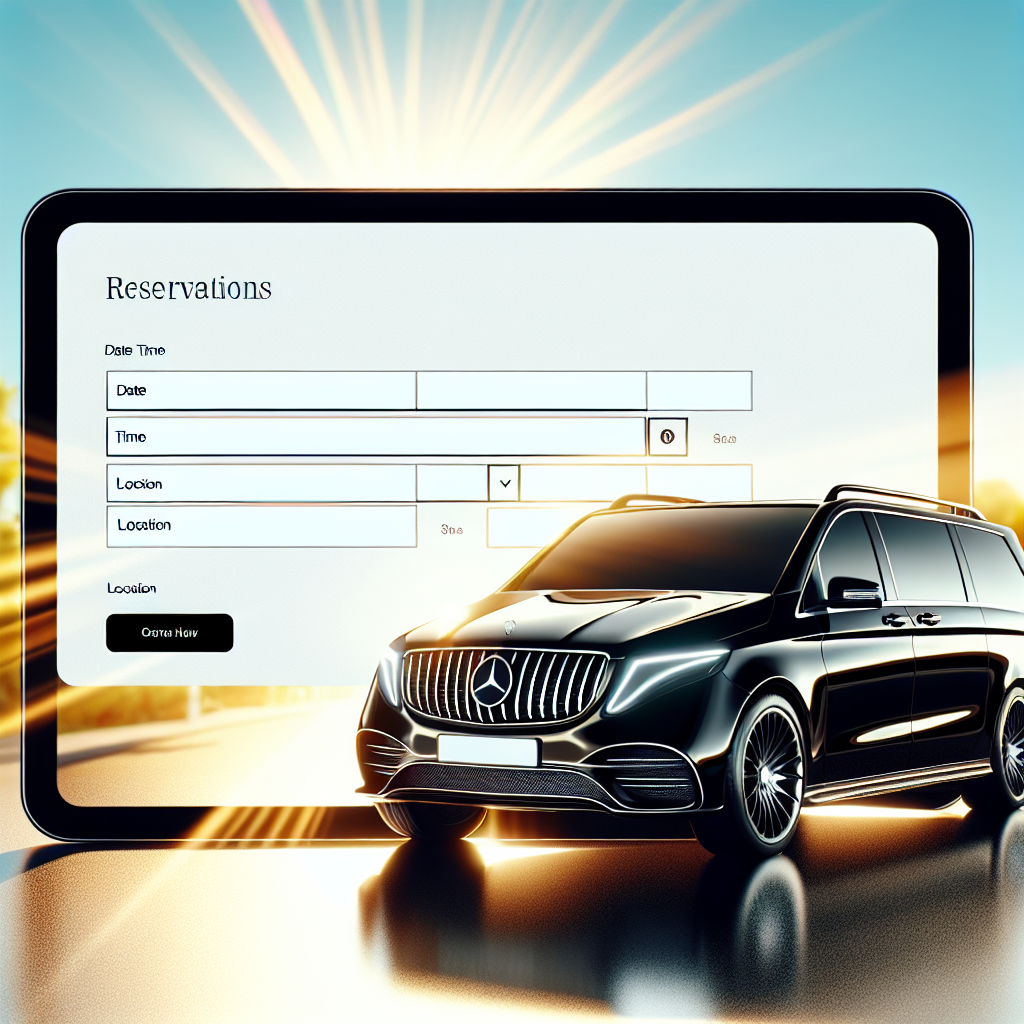 Screenshot or photo of Samuelz® Limousine Service reservation page