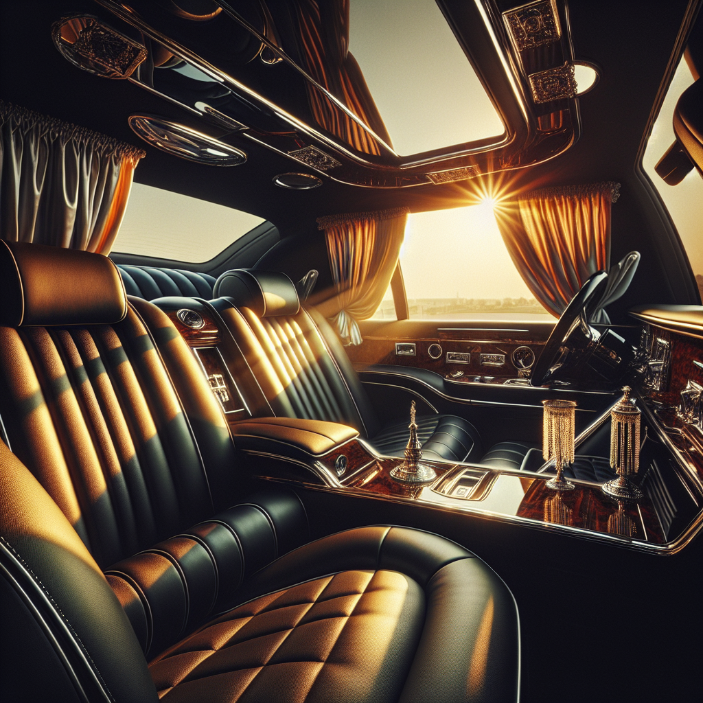 The luxurious interior of a Samuelz® limousine