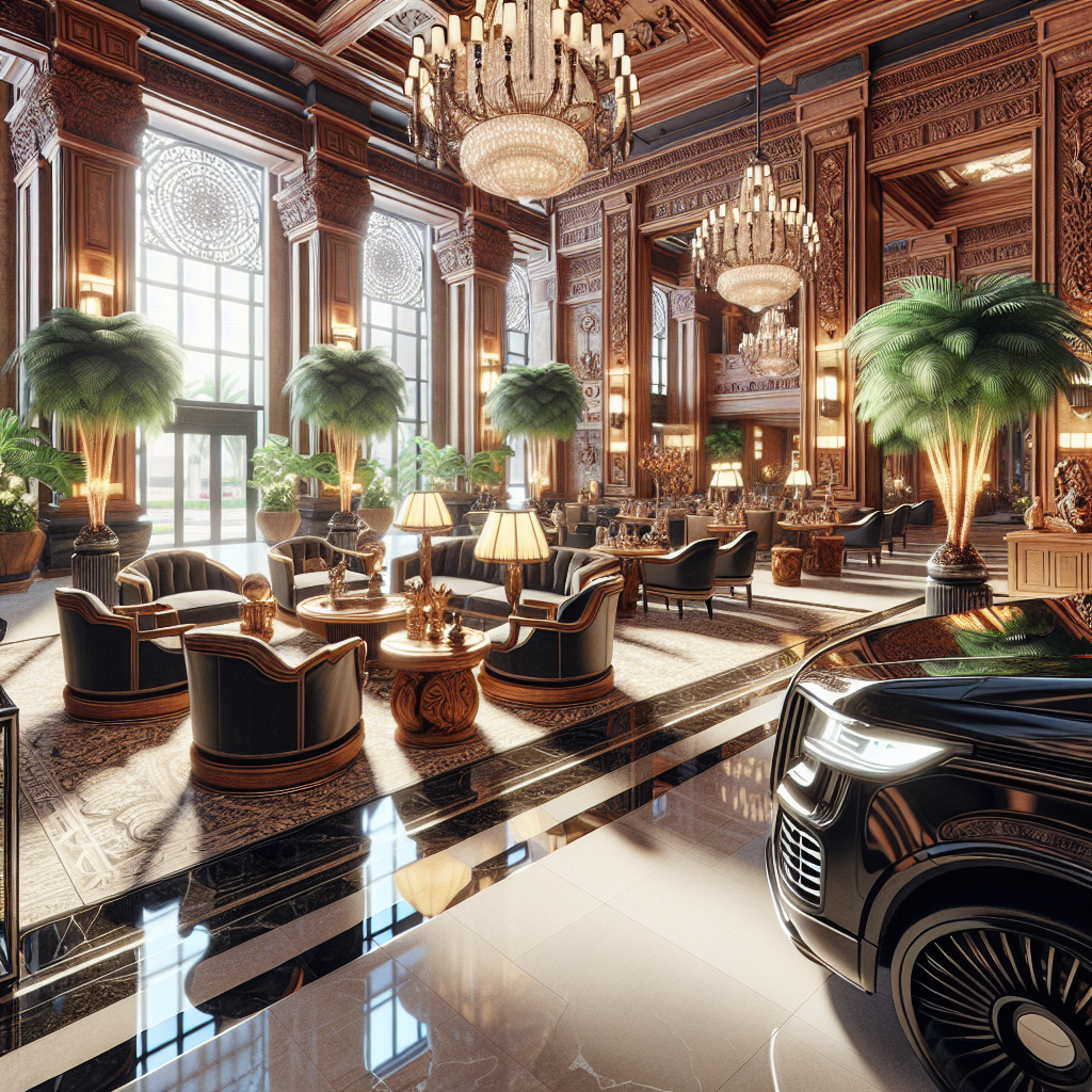The Luxurious lobby of The Ritz-Carlton, Toronto